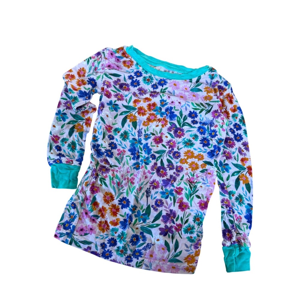 Little Sleepies floral print long sleeve bamboo sleep top toddler